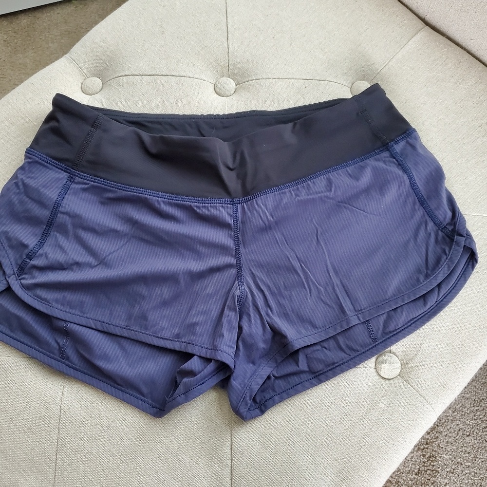 Blue stripes Lululemon running shorts